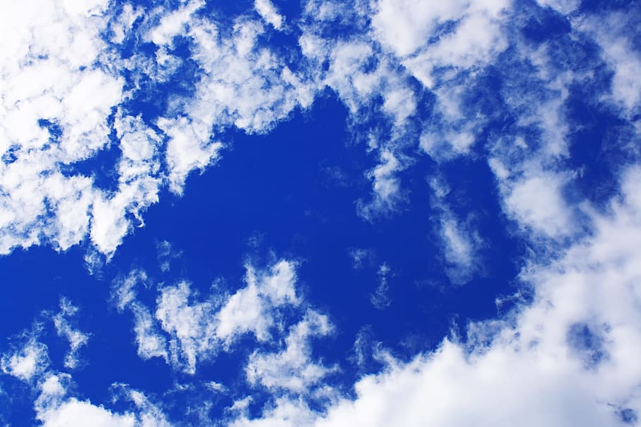 udara, atmosfer, latar belakang, indah, biru, langit biru, cerah, iklim, awan, cloudscape