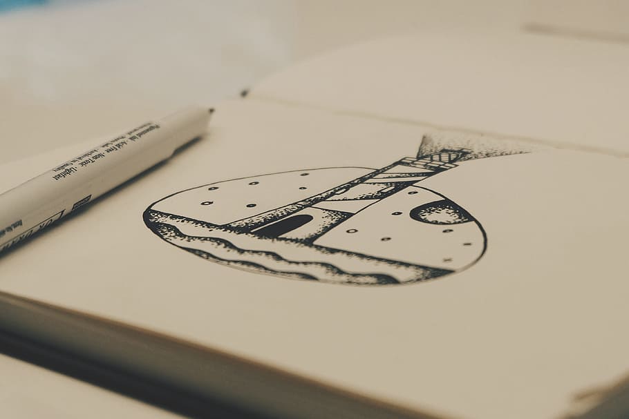 drawing, notebook, creativity, design, paper, pen, pencil, note, idea, lighthouse