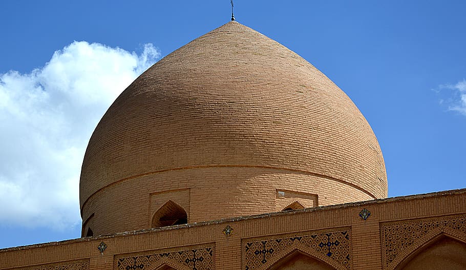 mosque, sand stone, architecture, dome, islam, tourism, iran, isfahan, travel, religion