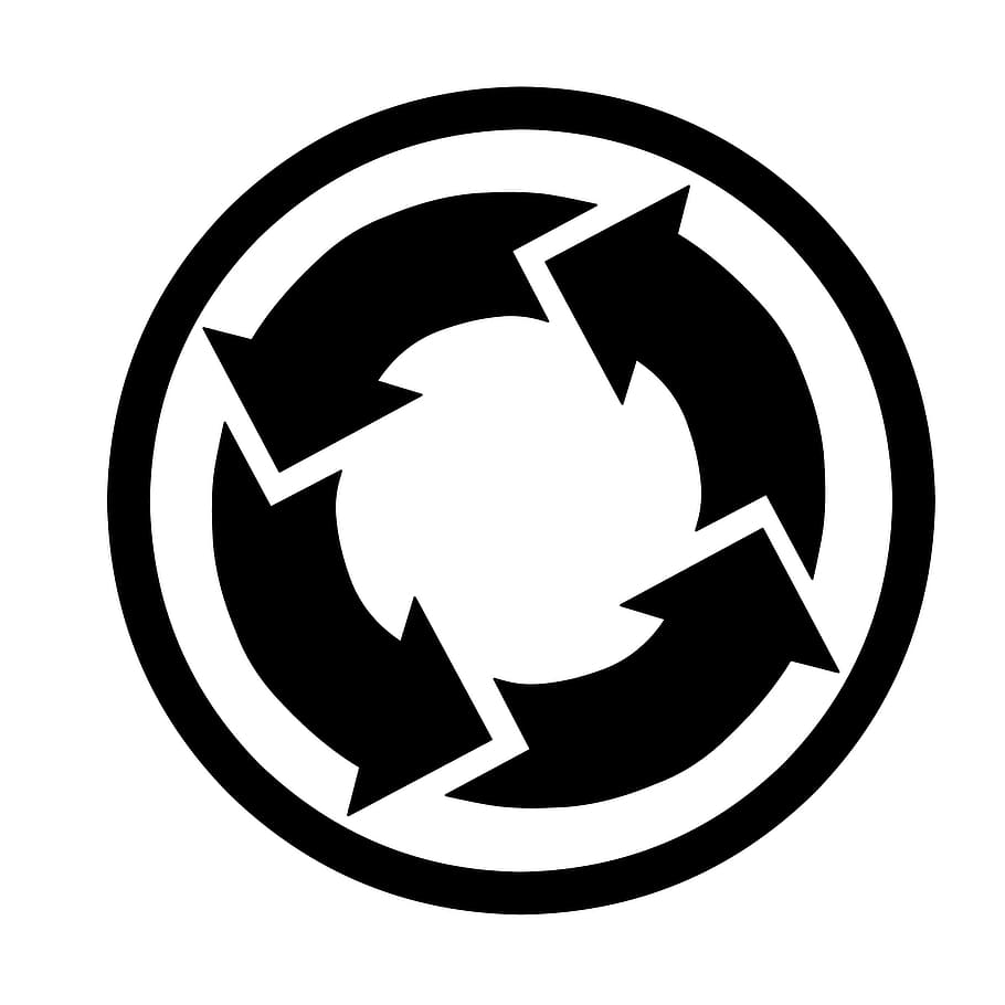black, white, icon, indicating, sync, progress, arrows, synchronize, update, circular