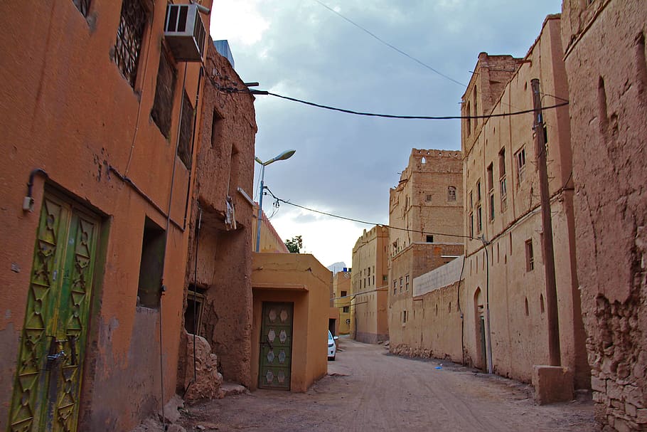 al hamra, nizwa, oman, old, 400-year, village, architecture, ancient, wall, stone