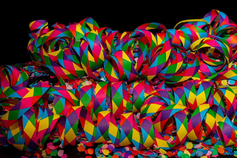 streamer, carnival, confetti, party, colorful, ringed, color, party articles, decoration, background