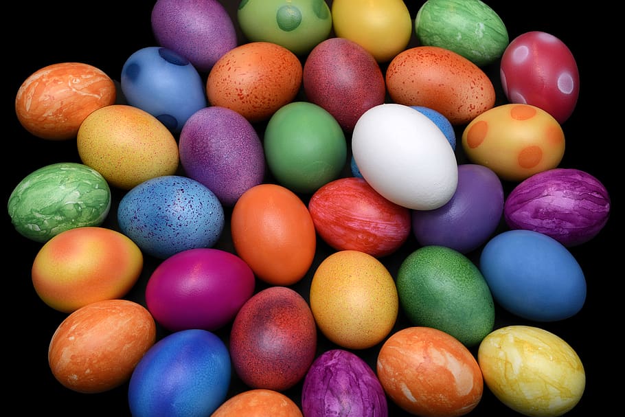 easter eggs, colorful, easter, happy easter, color, easter theme, delicious, cheerful, colored, boiled eggs