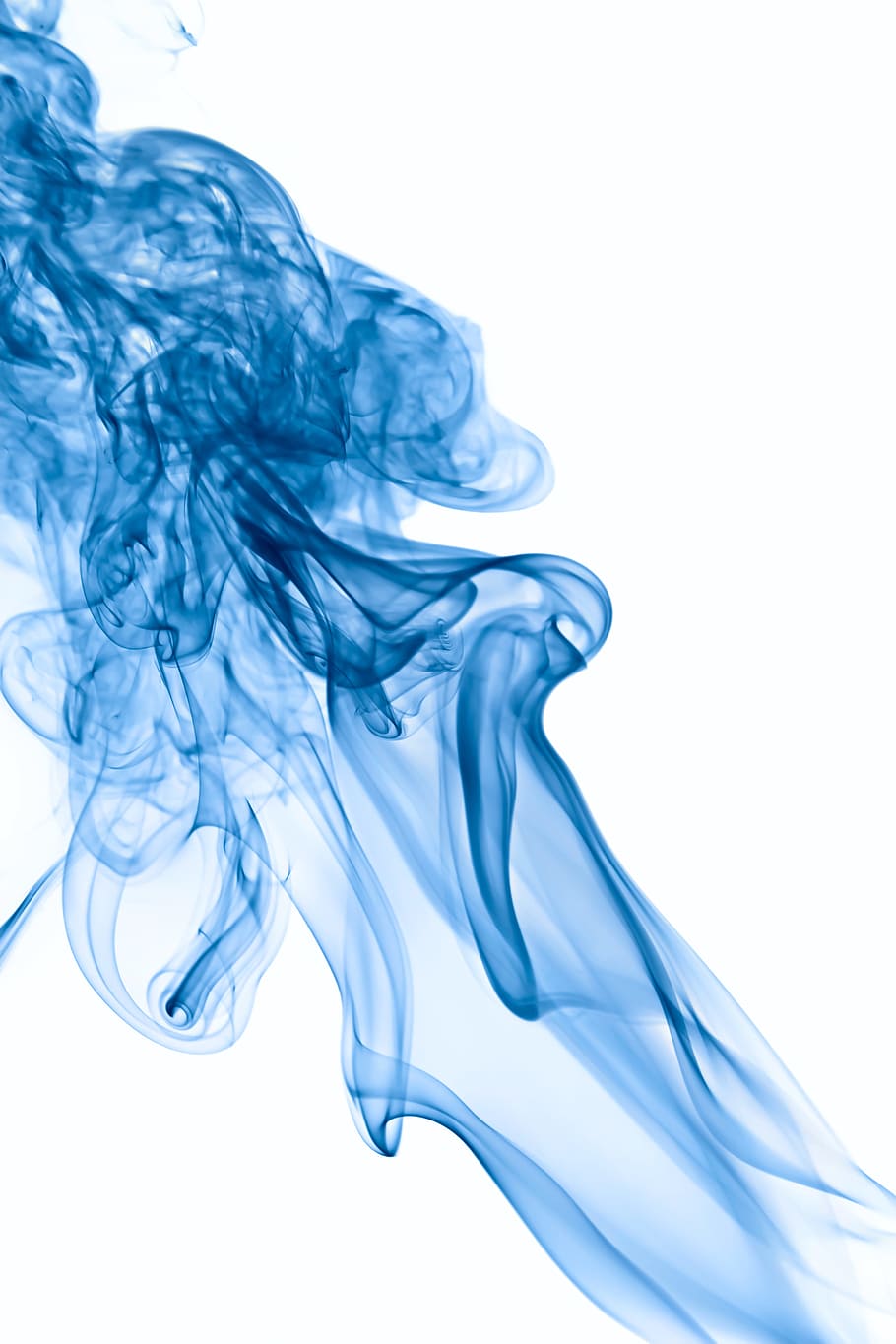 abstrato, aromaterapia, plano de fundo, cor, cheiro, fumaça, movimento, tiro do estúdio, redemoinho, azul