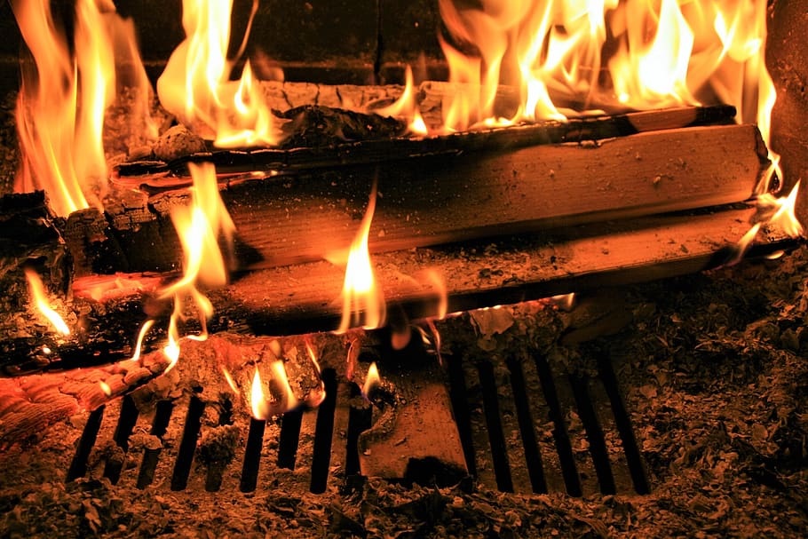 flame, heat, burn, fireplace, hot, firewood, light, burned, moody, an outbreak of