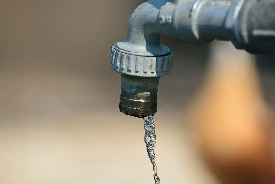 water, faucet, tube, close-up, metal, connection, focus on foreground, pipe - tube, pipe, water pipe
