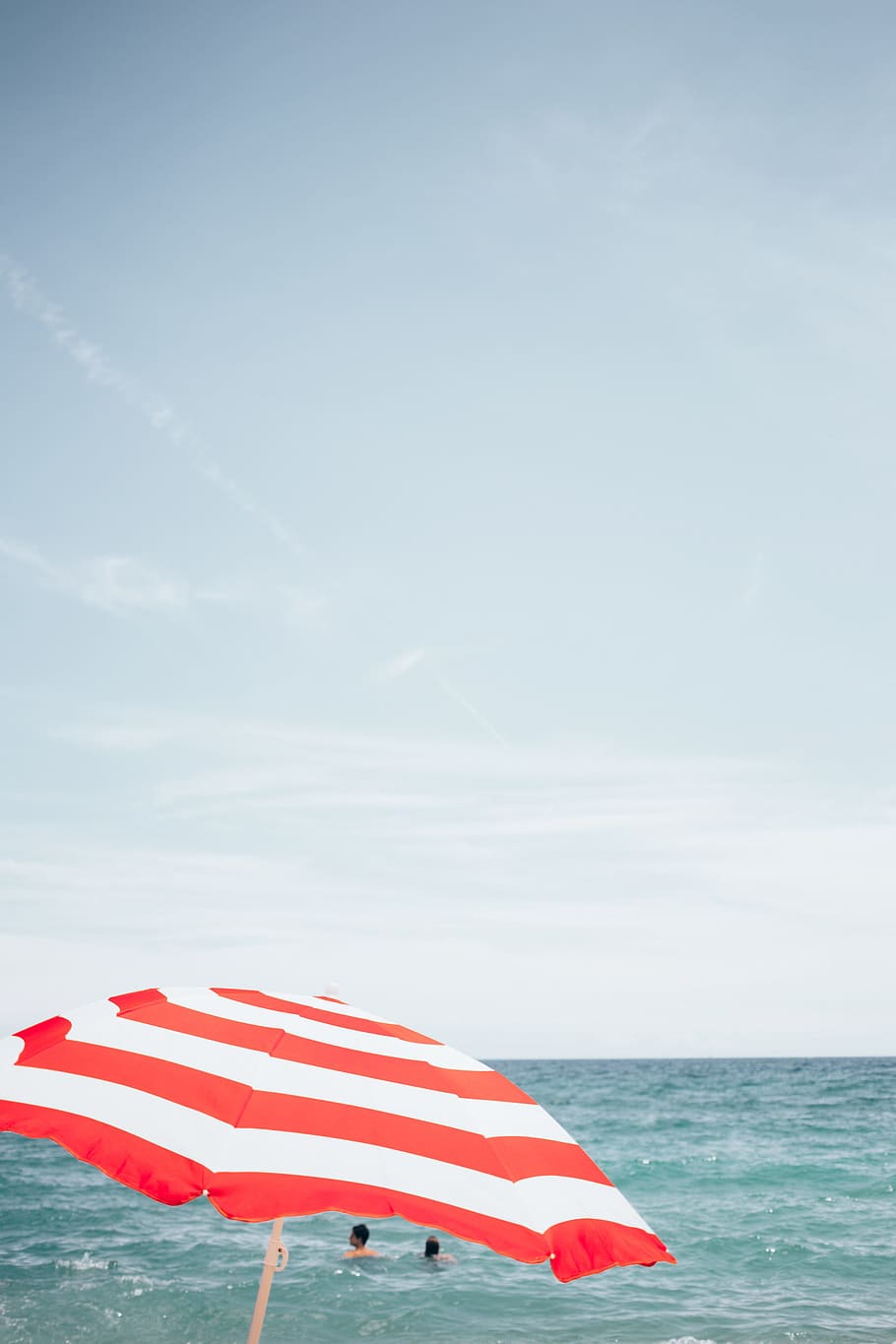 beach umbrella, people, background, Bay, Blue, Cloud, Coast, Holiday, Horizon, Ocean
