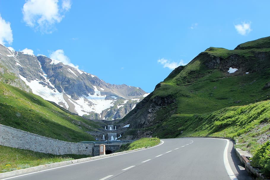 grossglockner, austria, mountains, nature, panorama, mountain, road, transportation, scenics - nature, sky