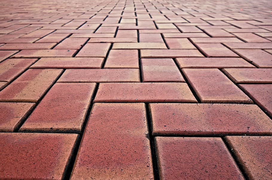 paving, brick paving, brick surface, red brick, street surface, brick laying, design, pattern, structure, backdrop