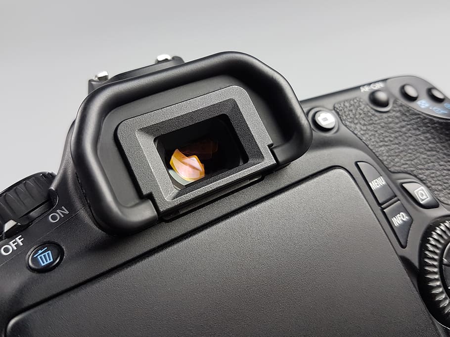 viewfinder, camera, dslr, slr, digital camera, digital single lens reflex, scope, photography, view, glass