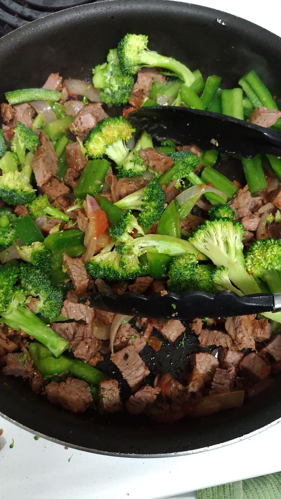 memasak bubur daging sapi, daging sapi, sapi dan brokoli, makanan Cina, memasak, tumis, wajan, makanan, makanan dan minuman, sayur