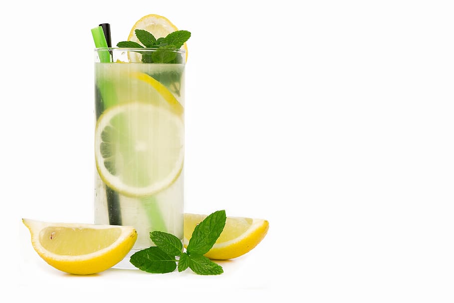 juice, drink, glass, fruit, refreshment, freshness, cold, leaf, tropical, mint