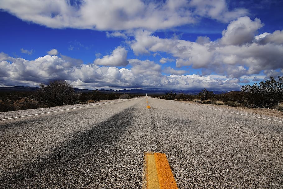 road, sky, cloud, landscape, nature, asphalt, cloud - sky, direction, transportation, the way forward
