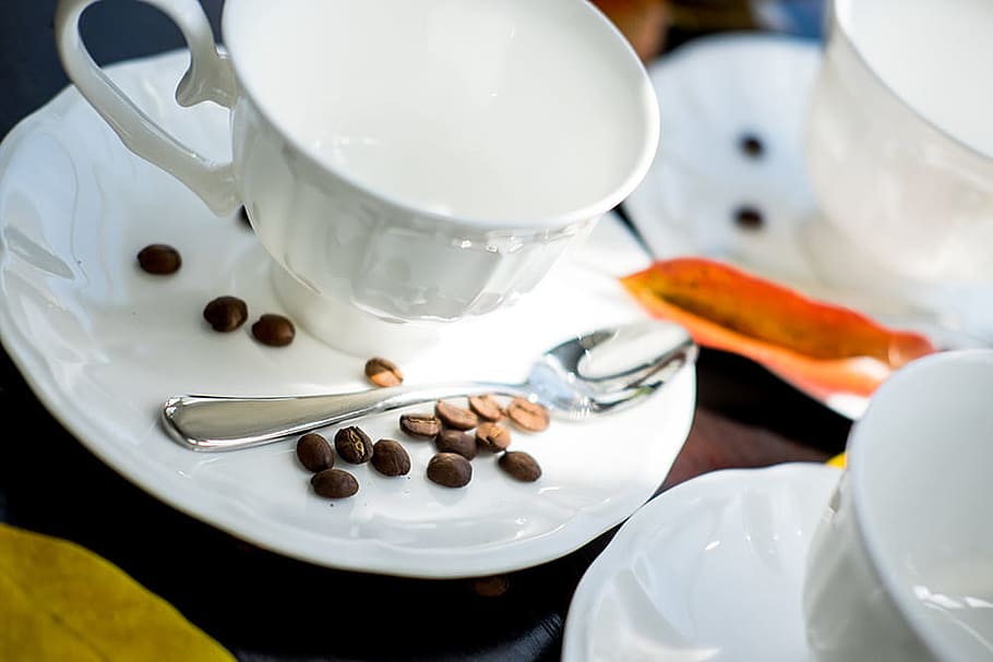 cafe, food and drink, food, crockery, close-up, coffee - drink, white color, cup, coffee, indoors