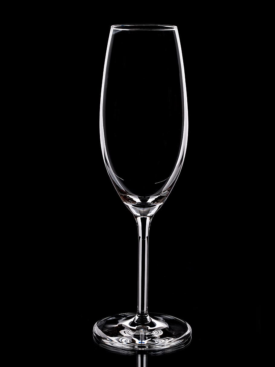 champagne glass, glass, drink, black background, food and drink, refreshment, studio shot, wineglass, alcohol, indoors