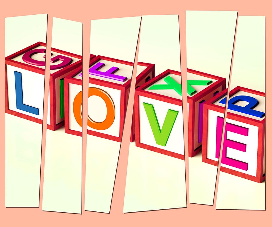 cartas de amor, mostrando, afecto romántico, devoción, adoración, afecto, bloques, novio, compasión, compasivo