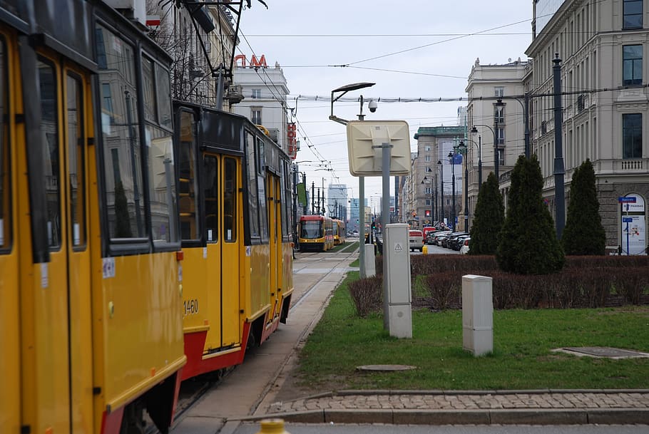 tram, city, the centre of, street, transport, travel, tourism, urban, architecture, traffic