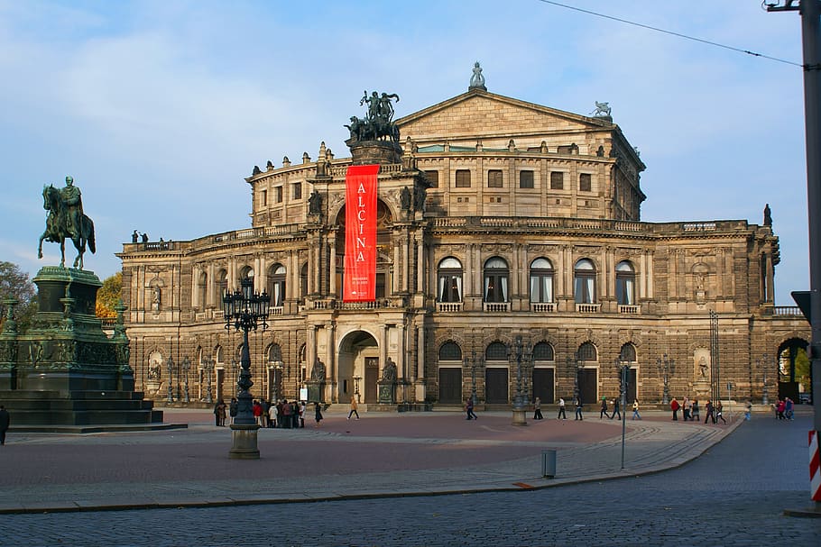 dresden, semper opera house, opera house, historically, tourism, saxony, architecture, historic center, building exterior, built structure