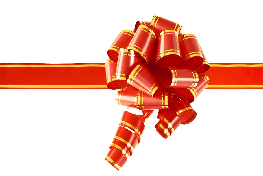 bow, ribbon, red, gift, holiday, white, shine, satin, background, photography