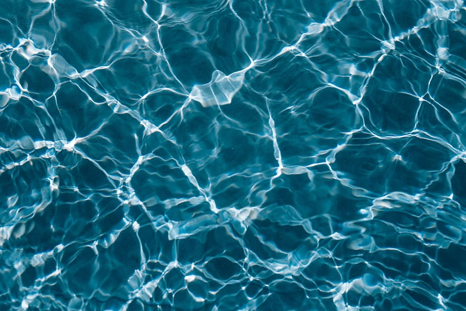 wavy, water surface, swimming, pool, water, wave, abstract, background, sunny, reflection