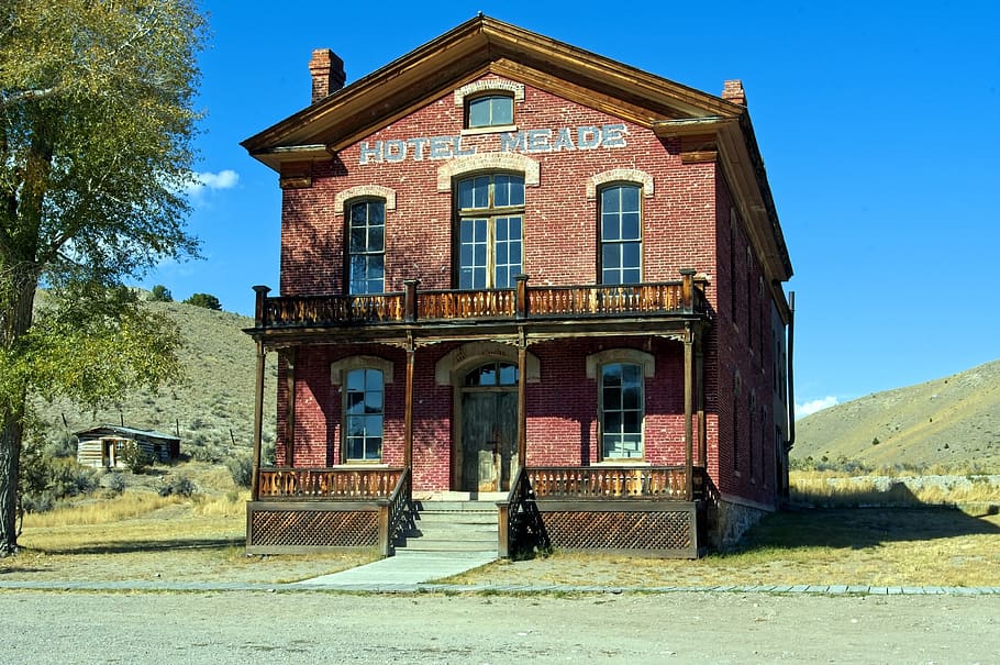 Hotel Meade, Montana, EE. UU., Bannack, pueblo fantasma, viejo oeste, viajes, verano, pintoresco, histórico