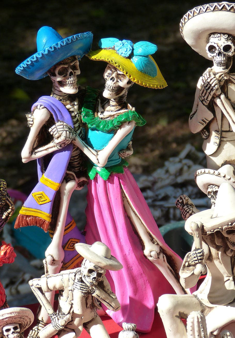 la catrina, kerangka, meksiko, budaya, tengkorak, día de muertos, hari kematian, mengerikan, festival rakyat, aneh