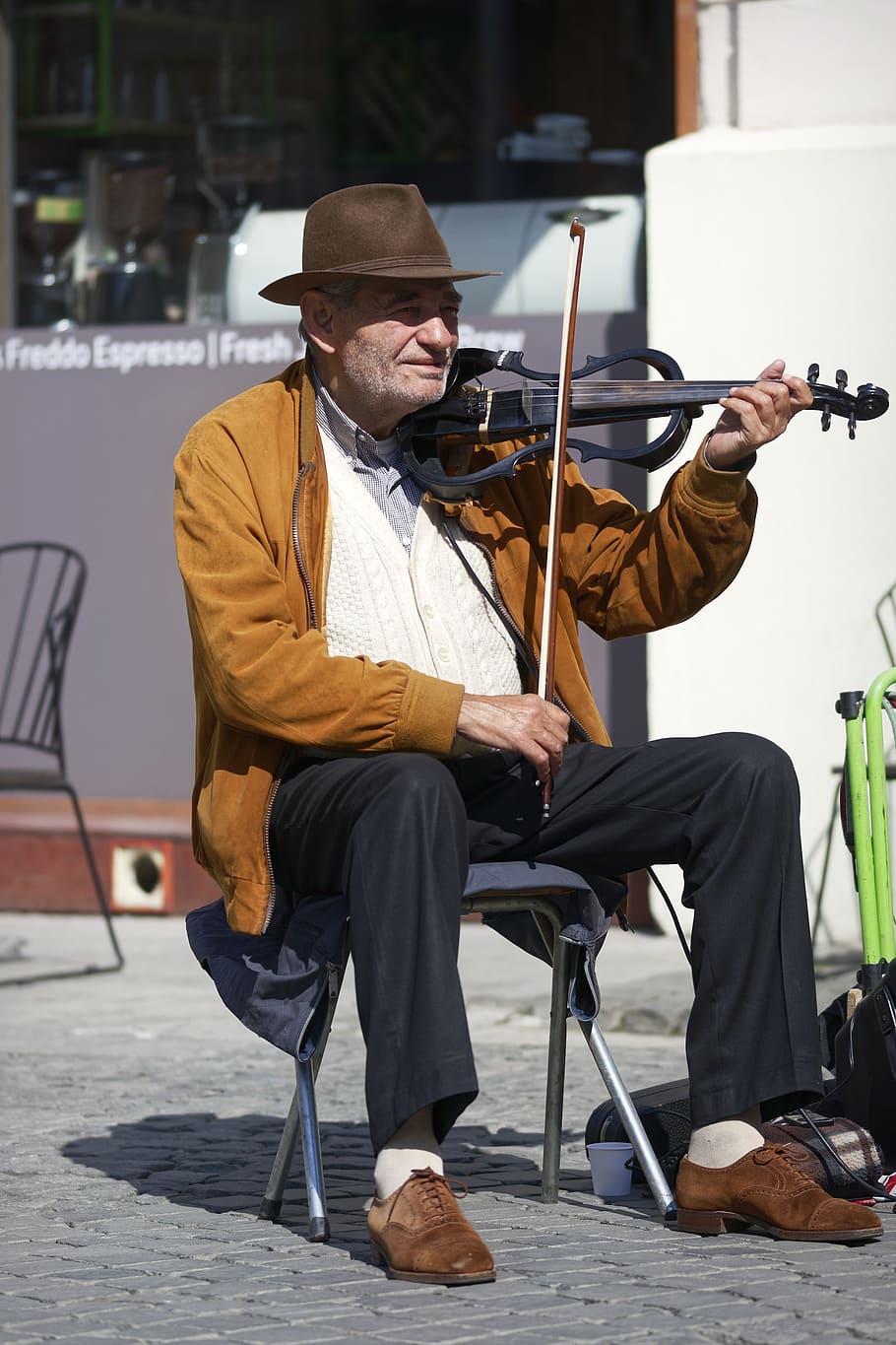 man, old, violin, singing, male, adult, the person, interpreting, music, classical