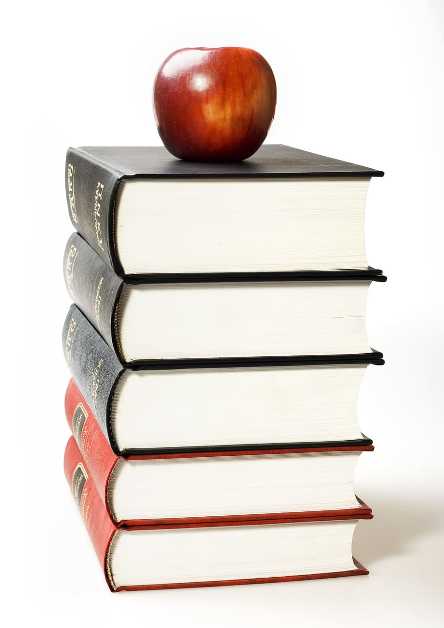 livro, conhecimento, literário, literatura, novo, objeto, livro didático, sabedoria, tiro do estúdio, fruta da maçã