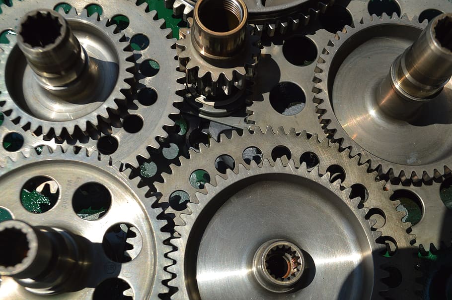 gears, engine, mechanical, engineering, steampunk, metal, machinery, equipment, technology, machine part