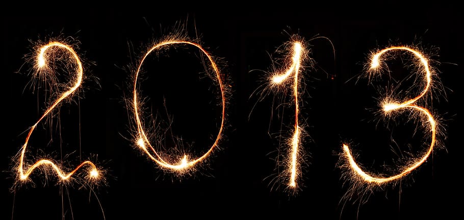 2013, alfabeto, calendario, celebrar, celebración, color, fuego, fuegos artificiales, llama, fuente