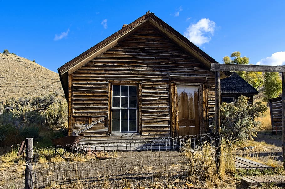 turner house in bannack montana, montana, usa, bannack, ghost town, old west, travel, america, summer, scenic