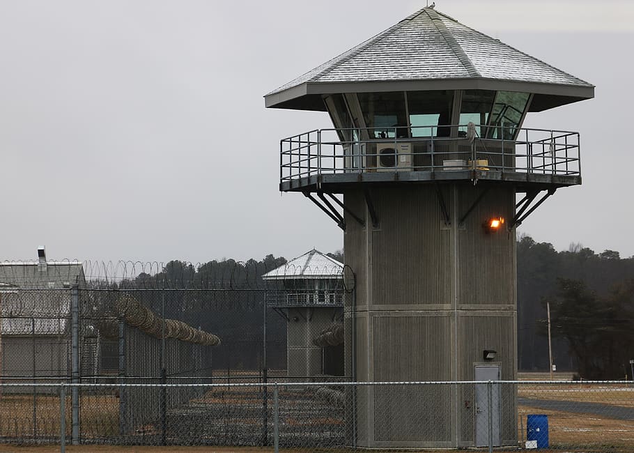 prison, jail, security, wire, penitentiary, tower, built structure, architecture, building exterior, protection