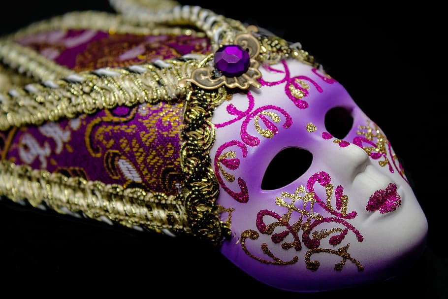 máscara, carneval, carnaval, misterioso, ornamento, celebración, panel, bola, fiesta, máscaras venecianas