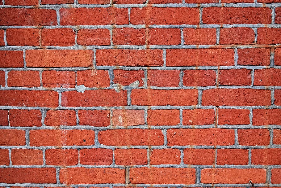 parede de tijolo, parede, parede de tijolo vermelho, costura, argamassa, cimento, estrutura, padrão, textura, textura de tijolo