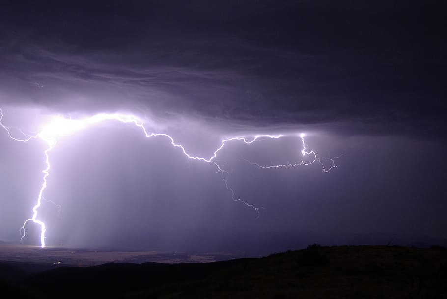 lightning, strike, bolt, electricity, energy, storm, clouds, thunderstorm, flash, climate
