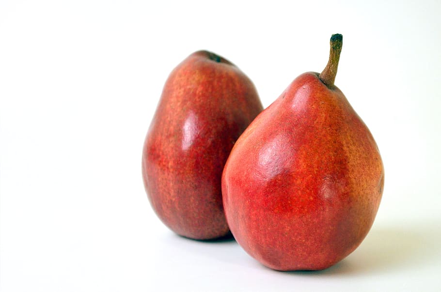 red pears, food, fruits, food and drink, healthy eating, fruit, wellbeing, freshness, red, cut out