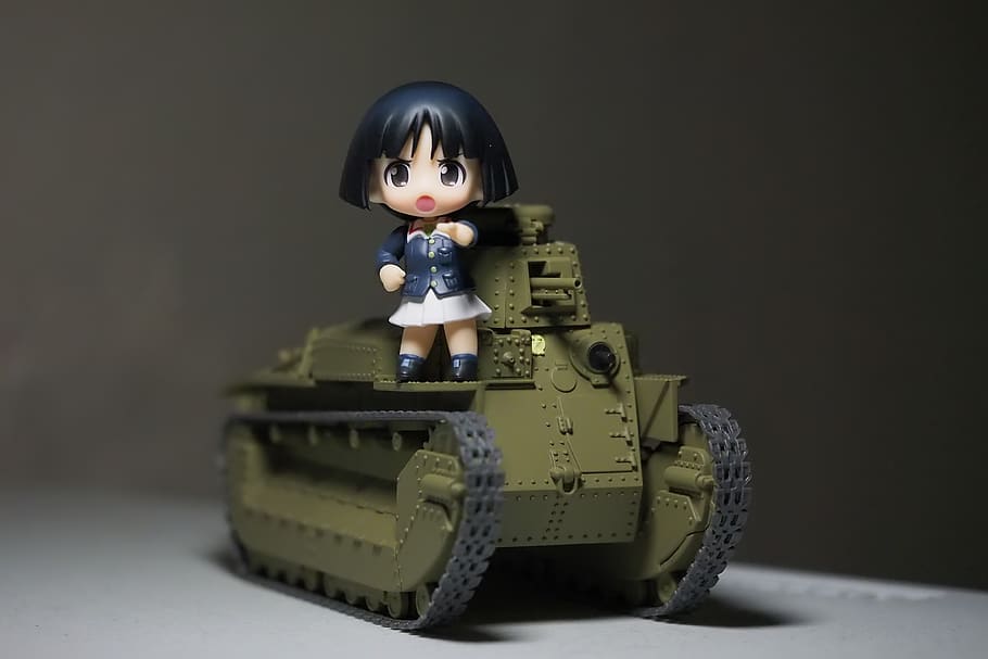 tank, type, 89, toy, figurine, model, plastic, girls, panzer, japanese