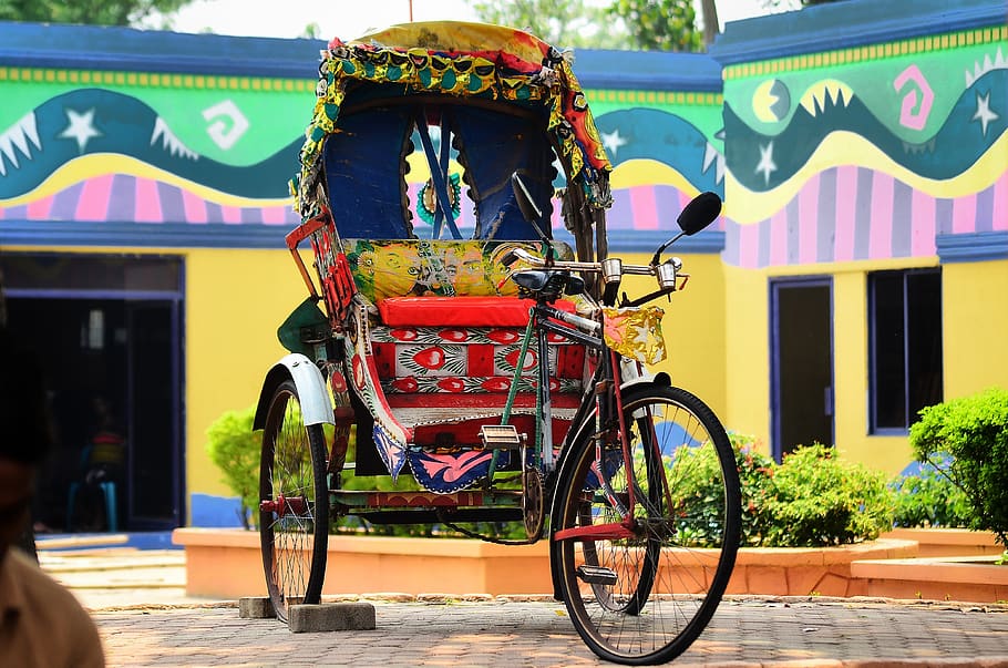 rickshaw, vehículos, paisaje urbano, bangladesh, natural, hermoso, arquitectura, exterior del edificio, estructura construida, transporte