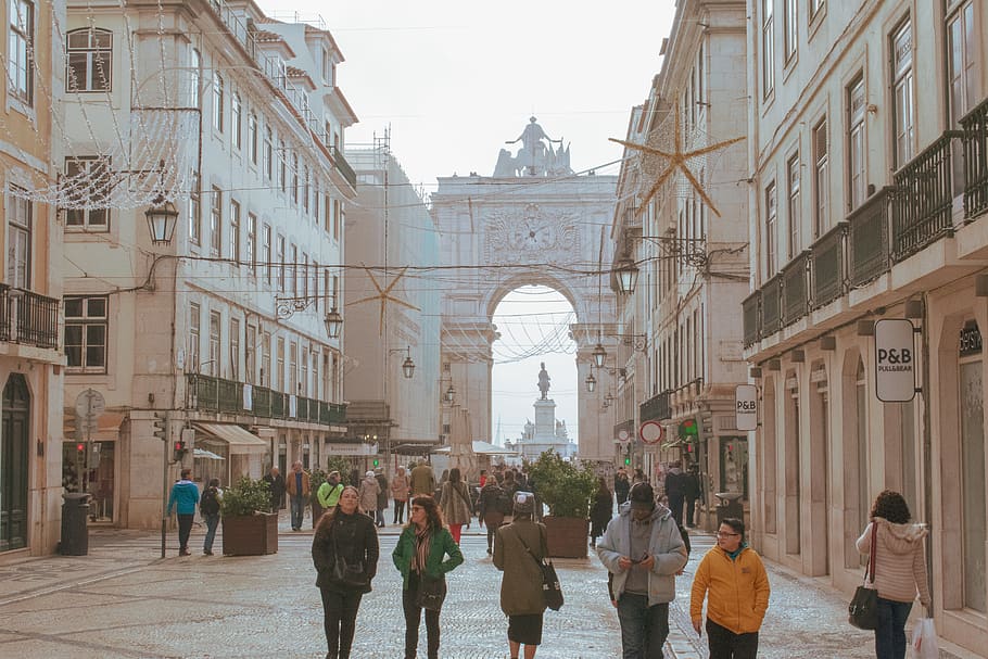 lisboa, lisbon, portugal, landmark, architecture, places of interest, pedestrian zone, fuzo, capital, walk