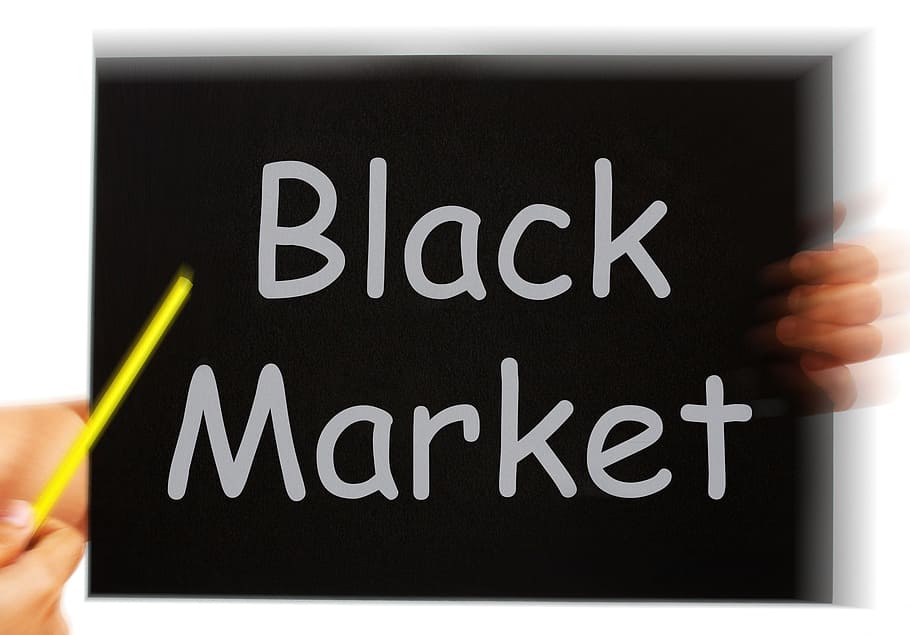black, market message meaning, illegal, buying, selling, black market, blackboard, bootleg market, commerce, illegal commerce