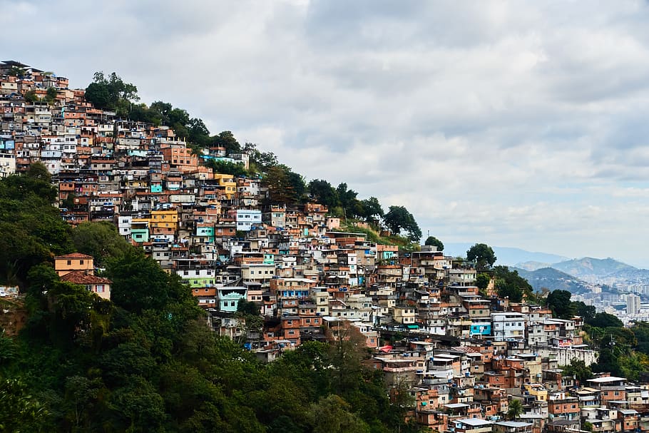 rio de janeiro, brazil, favela, kemiskinan, pembangunan kota, arsitektur, bangunan, eksterior bangunan, struktur yang dibangun, distrik perumahan