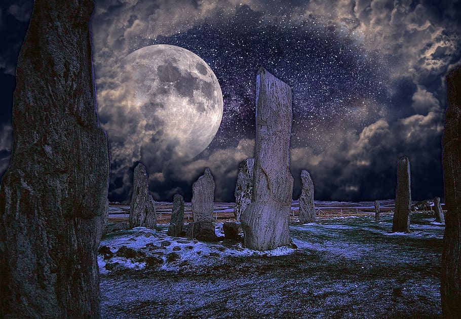 place of worship, scotland, celts, night sky, highlands and islands, ring the sanctuary, sky, nature, night, beauty in nature