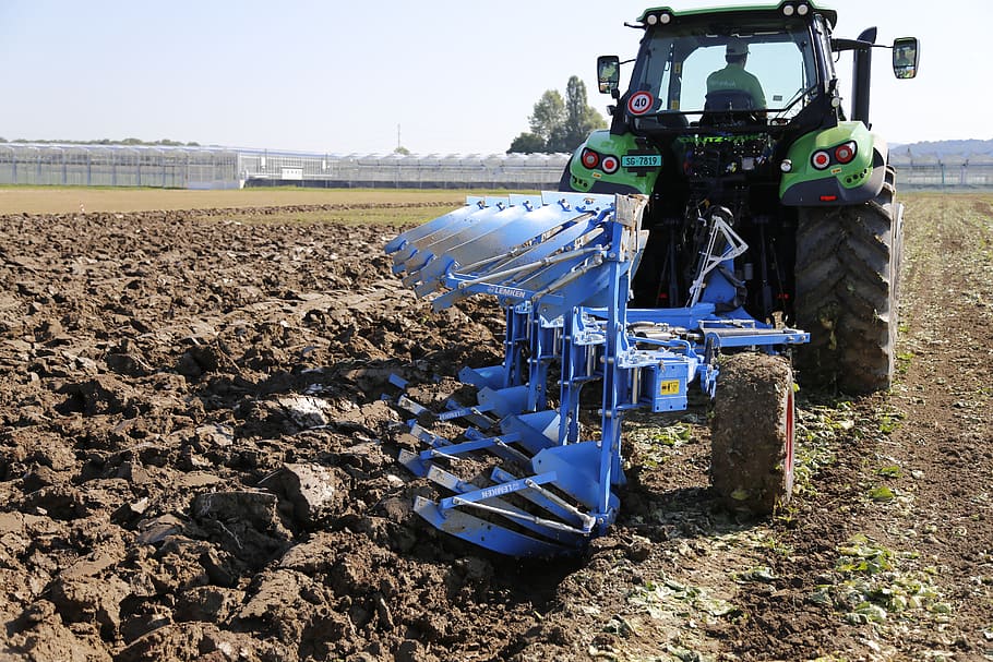 tractor, plough, arable, agriculture, plow, farm, machine, rural, field, farmer