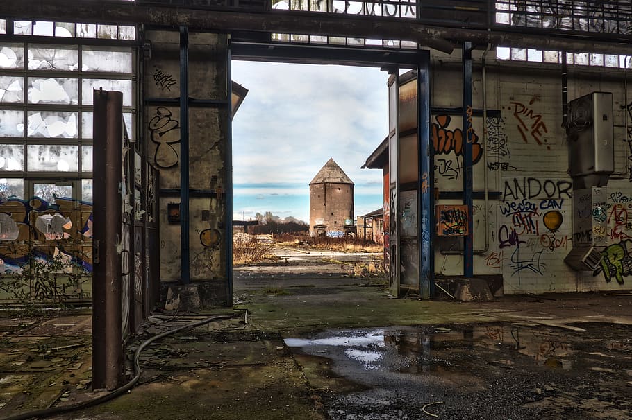 lugares perdidos, pforphoto, antigua fábrica, abandonado, decadencia, caducado, edificio, fábrica, antiguo, roto