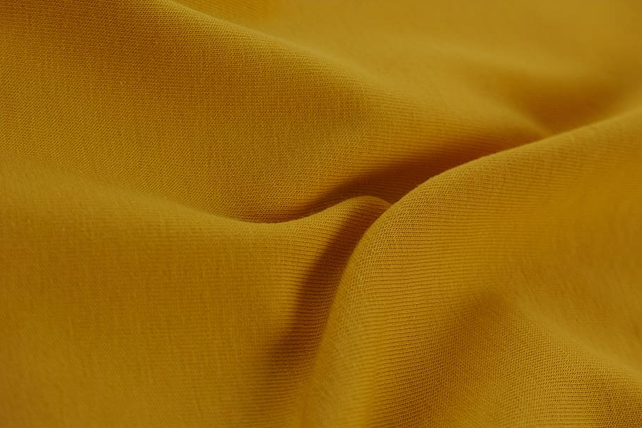 Amarillo, tela, textura, fondo, fondos, resumen, enfoque selectivo, cubierta, algodón, patrón