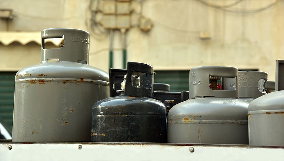 gas, energy, gas bottle, transport, heat, cook, liquefied petroleum gas, sale, old, rusty
