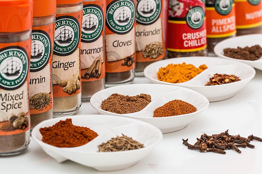 spices, ingredient, food, spicy, powder, food and drink, spice, choice, variation, herb