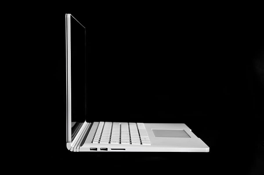 livro de superfície, microsoft, aberto, página, tecnologia, laptop, computador, preto e branco, tablet, caderno
