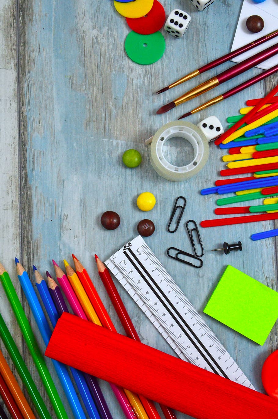 color, school supplies, child, school, school starts, childhood, education, learning, pencil, pencils
