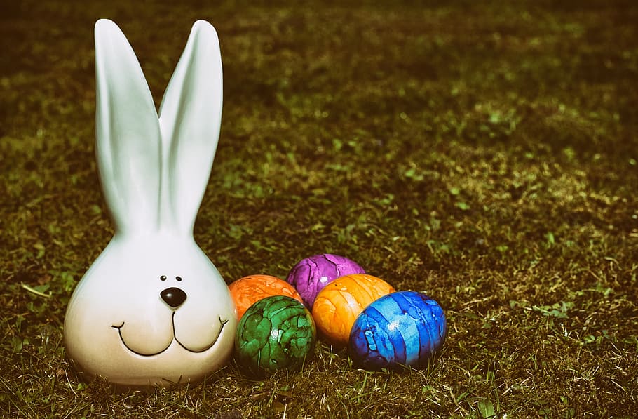 easter, easter bunny, colorful, color, hare, spring, easter decoration, egg, colored, figure